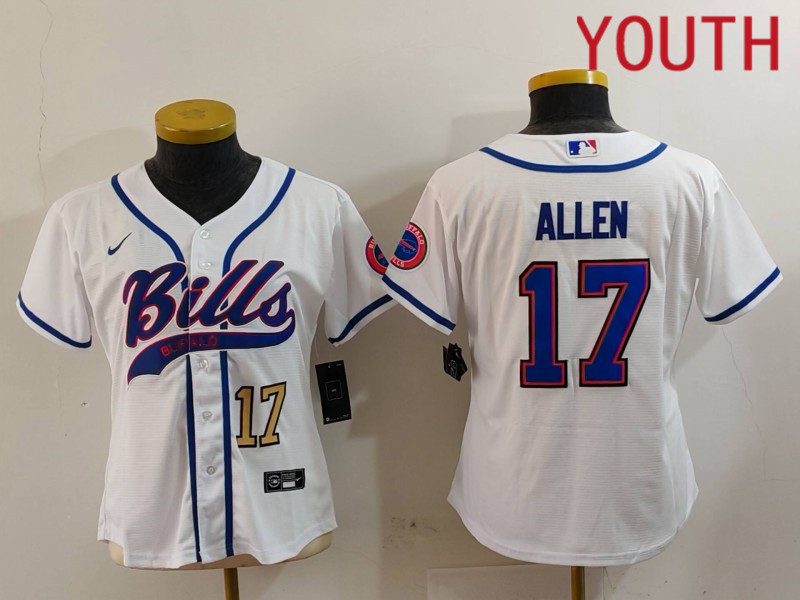Youth Buffalo Bills #17 Allen White Joint Name 2024 Nike Limited NFL Jersey style 9121->youth nfl jersey->Youth Jersey